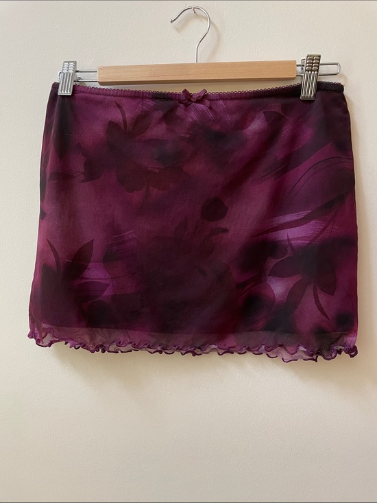 Urban Outfitters Dresses & Skirts - UO Pink Floral Print Micro Mesh Mini Skirt